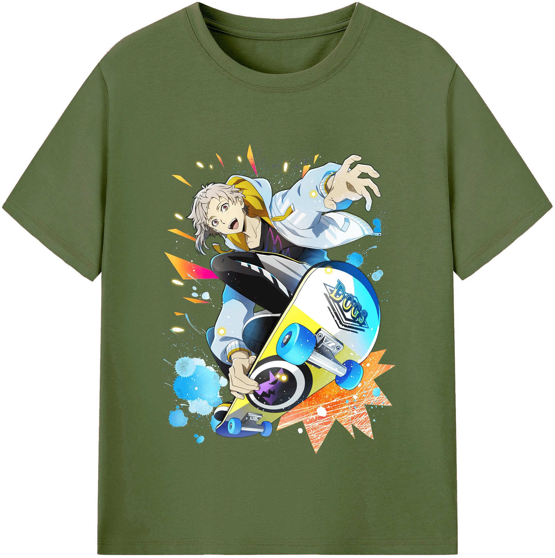 （画像用） 文豪ストレイドッグス Bungo Stray Dogs 綿100％半袖Tシャツ（フロントプリント）